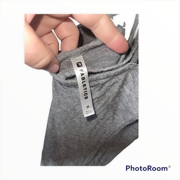 FABLETICS Gray Evelyn Stretch Maxi Dress Strappy Back Athletic Size Medium - Picture 6 of 7